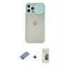 MARSİLYAN™- iPhone 12 Pro Max Kılıf Vadi Çizgi - Siyah 6D Mat Seramik Hayalet Nano Ekran Koruyucu + Shine Kamera Lens Koruma Cam - GI