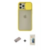MARSİLYAN™- iPhone 12 Pro Max Kılıf Vadi Çizgi - Siyah 6D Mat Seramik Hayalet Nano Ekran Koruyucu + Shine Kamera Lens Koruma Cam - SABE