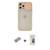 MARSİLYAN™- iPhone 12 Pro Max Kılıf Vadi Çizgi - Siyah 6D Mat Seramik Hayalet Nano Ekran Koruyucu + Shine Kamera Lens Koruma Cam - SABE