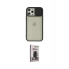 MARSİLYAN™- iPhone 12 Pro Max Kılıf Vadi Çizgi - Siyah Bilvis Hayalet Cam Ekran Koruyucu