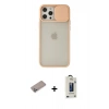MARSİLYAN™- iPhone 12 Pro Max Kılıf Vadi Çizgi - Siyah Bilvis Hayalet Cam Ekran Koruyucu + Shine Kamera Lens Koruma Cam - SABE