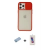MARSİLYAN™- iPhone 12 Pro Max Kılıf Vadi Çizgi - Siyah Joko 5D Cam + Shine Kamera Lens Koruma Cam - MI