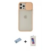 MARSİLYAN™- iPhone 12 Pro Max Kılıf Vadi Çizgi - Siyah Joko 5D Cam + Shine Kamera Lens Koruma Cam - MI