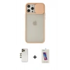 MARSİLYAN™- iPhone 12 Pro Max Kılıf Vadi Çizgi - Siyah Joko 5D Cam + Shine Kamera Lens - GD