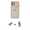 MARSİLYAN™- iPhone 12 Pro Max Kılıf Vadi Çizgi - Siyah Joko 5D Cam + Shine Kamera Lens Koruma Cam - GI