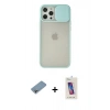 MARSİLYAN™- iPhone 12 Pro Max Kılıf Vadi Çizgi - Siyah Joko 5D Cam + Shine Kamera Lens Koruma Cam - GI