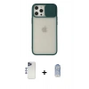 MARSİLYAN™- iPhone 12 Pro Max Kılıf Vadi Çizgi - Siyah Joko Magic 5D Cam + Shine Kamera Lens - LT