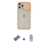 MARSİLYAN™- iPhone 12 Pro Max Kılıf Vadi Çizgi - Siyah Joko Magic 5D Cam + Metal Kamera Lens Koruma Cam - GD