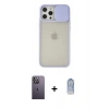 MARSİLYAN™- iPhone 12 Pro Max Kılıf Vadi Çizgi - Siyah Joko Magic 5D Cam + Neon Fosforlu Kamera Lens - BZ