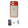 MARSİLYAN™- iPhone 12 Pro Max Kılıf Vadi Çizgi - Siyah Joko Magic 5D Cam + Neon Fosforlu Kamera Lens - SI