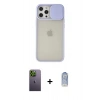 MARSİLYAN™- iPhone 12 Pro Max Kılıf Vadi Çizgi - Siyah Joko Magic 5D Cam + Neon Fosforlu Kamera Lens - YL