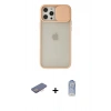 MARSİLYAN™- iPhone 12 Pro Max Kılıf Vadi Çizgi - Siyah Joko Magic 5D Cam + Renkli Kamera Lens Koruma Cam - PE