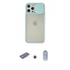 MARSİLYAN™- iPhone 12 Pro Max Kılıf Vadi Çizgi - Siyah Joko Magic 5D Cam + Renkli Kamera Lens Koruma Cam - PE