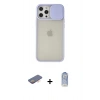 MARSİLYAN™- iPhone 12 Pro Max Kılıf Vadi Çizgi - Siyah Joko Magic 5D Cam + Renkli Kamera Lens Koruma Cam - TU