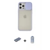 MARSİLYAN™- iPhone 12 Pro Max Kılıf Vadi Çizgi - Siyah Joko Magic 5D Cam + Renkli Kamera Lens Koruma Cam - YL