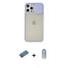 MARSİLYAN™- iPhone 12 Pro Max Kılıf Vadi Çizgi - Siyah Joko Magic 5D Cam + Shine Kamera Lens Koruma Cam - GD