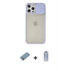 MARSİLYAN™- iPhone 12 Pro Max Kılıf Vadi Çizgi - Siyah Joko Magic 5D Cam + Shine Kamera Lens Koruma Cam - GI
