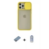 MARSİLYAN™- iPhone 12 Pro Max Kılıf Vadi Çizgi - Siyah Joko Magic 5D Cam + Shine Kamera Lens Koruma Cam - GI
