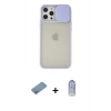 MARSİLYAN™- iPhone 12 Pro Max Kılıf Vadi Çizgi - Siyah Joko Magic 5D Cam + Shine Kamera Lens Koruma Cam - GS