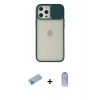 MARSİLYAN™- iPhone 12 Pro Max Kılıf Vadi Çizgi - Siyah Joko Magic 5D Cam + Shine Kamera Lens Koruma Cam - MI