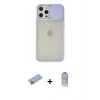 MARSİLYAN™- iPhone 12 Pro Max Kılıf Vadi Çizgi - Siyah Joko Magic 5D Cam + Shine Kamera Lens Koruma Cam - MI