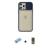 MARSİLYAN™- iPhone 12 Pro Max Kılıf Vadi Çizgi - Siyah Joko Magic 5D Hayalet Cam + Shine Kamera Lens Koruma Cam - MI