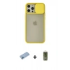 MARSİLYAN™- iPhone 12 Pro Max Kılıf Vadi Çizgi - Siyah Joko Magic 5D Hayalet Cam + Shine Kamera Lens Koruma Cam - MI