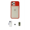 MARSİLYAN™- iPhone 12 Pro Max Kılıf Vadi Çizgi - Siyah Joko Magic 5D Hayalet Cam + Shine Kamera Lens - LT