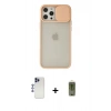 MARSİLYAN™- iPhone 12 Pro Max Kılıf Vadi Çizgi - Siyah Joko Magic 5D Hayalet Cam + Shine Kamera Lens - LT