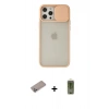 MARSİLYAN™- iPhone 12 Pro Max Kılıf Vadi Çizgi - Siyah Joko Magic 5D Hayalet Cam + Sierra Blue Shine Kamera Lens Koruma Cam