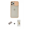 MARSİLYAN™- iPhone 12 Pro Max Kılıf Vadi Çizgi - Siyah Mat Seramik Nano Ekran Koruyucu + Shine Kamera Lens Koruma Cam - SABE