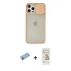 MARSİLYAN™- iPhone 12 Pro Max Kılıf Vadi Çizgi - Siyah Mat Seramik Nano Ekran Koruyucu + Shine Kamera Lens Koruma Cam - MI