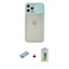 MARSİLYAN™- iPhone 12 Pro Max Kılıf Vadi Çizgi - Siyah Polymer Nano Ekran Koruyucu + Shine Kamera Lens Koruma Cam - MI