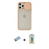 MARSİLYAN™- iPhone 12 Pro Max Kılıf Vadi Çizgi - Siyah Polymer Nano Ekran Koruyucu + Shine Kamera Lens Koruma Cam - MI