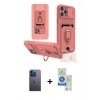 MARSİLYAN™- iPhone 12 Pro Max Kılıf Vadi Form Prime - Şeffaf Royal Nano Ekran Koruyucu + Neon Fosforlu Kamera Lens - MI