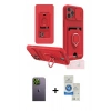 MARSİLYAN™- iPhone 12 Pro Max Kılıf Vadi Form Prime - Şeffaf Royal Nano Ekran Koruyucu + Neon Fosforlu Kamera Lens - YL