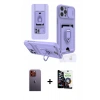 MARSİLYAN™- iPhone 12 Pro Max Kılıf Vadi Form Prime - Şeffaf Temperli Cam Ekran Koruyucu + Neon Fosforlu Kamera Lens - TU