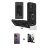 MARSİLYAN™- iPhone 12 Pro Max Kılıf Vadi Form Prime - Şeffaf Temperli Cam Ekran Koruyucu + Neon Fosforlu Kamera Lens - TU
