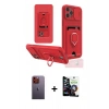 MARSİLYAN™- iPhone 12 Pro Max Kılıf Vadi Form Prime - Şeffaf Temperli Cam Ekran Koruyucu + Neon Fosforlu Kamera Lens - TU