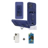 MARSİLYAN™- iPhone 12 Pro Max Kılıf Vadi Form Prime - Siyah 18D Cam Ekran Koruyucu + Shine Kamera Lens - GD