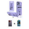MARSİLYAN™- iPhone 12 Pro Max Kılıf Vadi Form Prime - Siyah 18D Cam Ekran Koruyucu + Neon Fosforlu Kamera Lens - TU