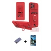 MARSİLYAN™- iPhone 12 Pro Max Kılıf Vadi Form Prime - Siyah 34D Izgaralı Cam + Metal Kamera Lens Koruma Cam - GD