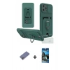 MARSİLYAN™- iPhone 12 Pro Max Kılıf Vadi Form Prime - Siyah 34D Izgaralı Cam + Metal Kamera Lens Koruma Cam - GD