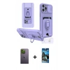 MARSİLYAN™- iPhone 12 Pro Max Kılıf Vadi Form Prime - Siyah 34D Izgaralı Cam + Neon Fosforlu Kamera Lens - YL