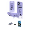 MARSİLYAN™- iPhone 12 Pro Max Kılıf Vadi Form Prime - Siyah 34D Izgaralı Cam + Renkli Kamera Lens Koruma Cam - PE
