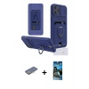 MARSİLYAN™- iPhone 12 Pro Max Kılıf Vadi Form Prime - Siyah 34D Izgaralı Cam + Renkli Kamera Lens Koruma Cam - SI
