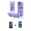 MARSİLYAN™- iPhone 12 Pro Max Kılıf Vadi Form Prime - Siyah 34D Izgaralı Cam + Sarı Neon Fosforlu Kamera Lens