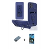 MARSİLYAN™- iPhone 12 Pro Max Kılıf Vadi Form Prime - Siyah 34D Izgaralı Cam + Shine Kamera Lens Koruma Cam - SH