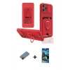 MARSİLYAN™- iPhone 12 Pro Max Kılıf Vadi Form Prime - Siyah 34D Izgaralı Cam + Shine Kamera Lens Koruma Cam - SH