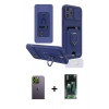 MARSİLYAN™- iPhone 12 Pro Max Kılıf Vadi Form Prime - Siyah 360 Mat Full Body Arka Koruyucu + Neon Fosforlu Kamera Lens - YL